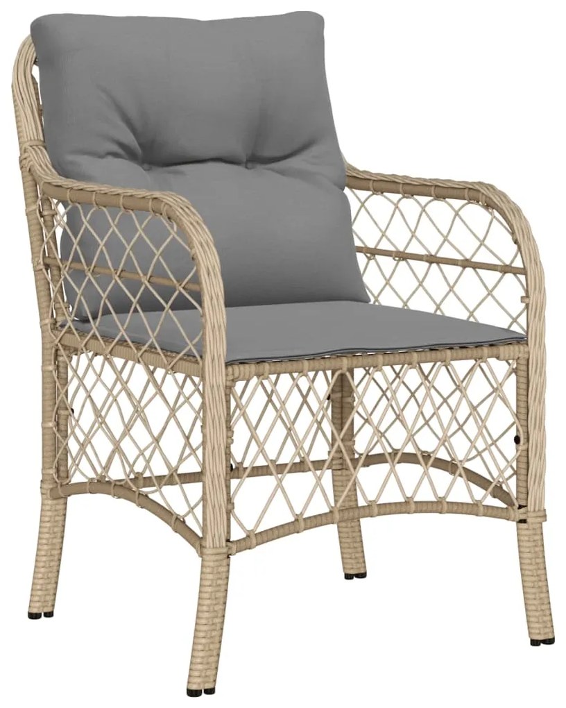 vidaXL Σετ Τραπεζαρίας Κήπου 5 τεμ. Μικτό Μπεζ Συνθ. Ρατάν &amp; Μαξιλάρια