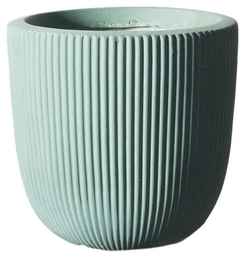 Supergreens Γλάστρα Πήλινη Στρογγυλή ''Stripe'' Βεραμάν XL 44x44x36,5 εκ.
