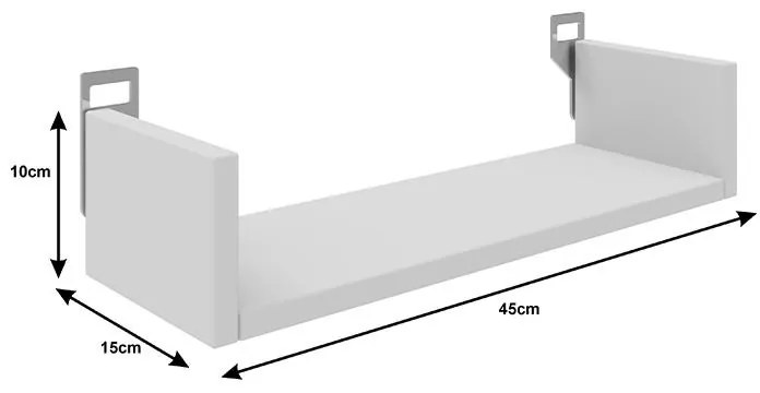Ραφιέρα τοίχου Derva σε λευκή απόχρωση 45x15x10 εκ. 45x15x10 εκ.