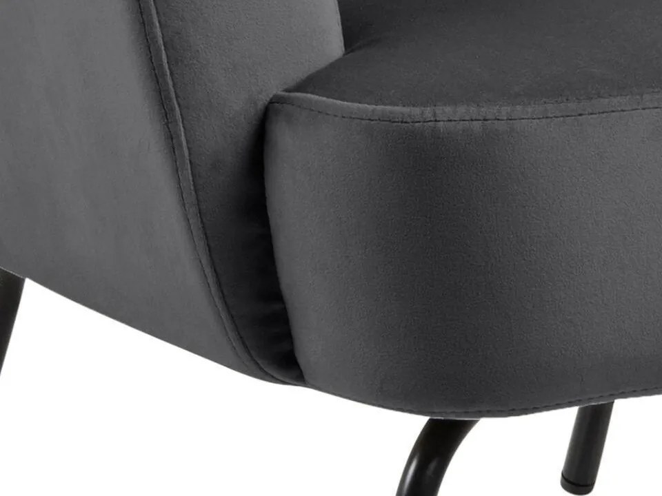 Πολυθρόνα Oakland 525, Γκρι, 83x75x75cm, Ταπισερί, Πόδια: Μεταλλικά