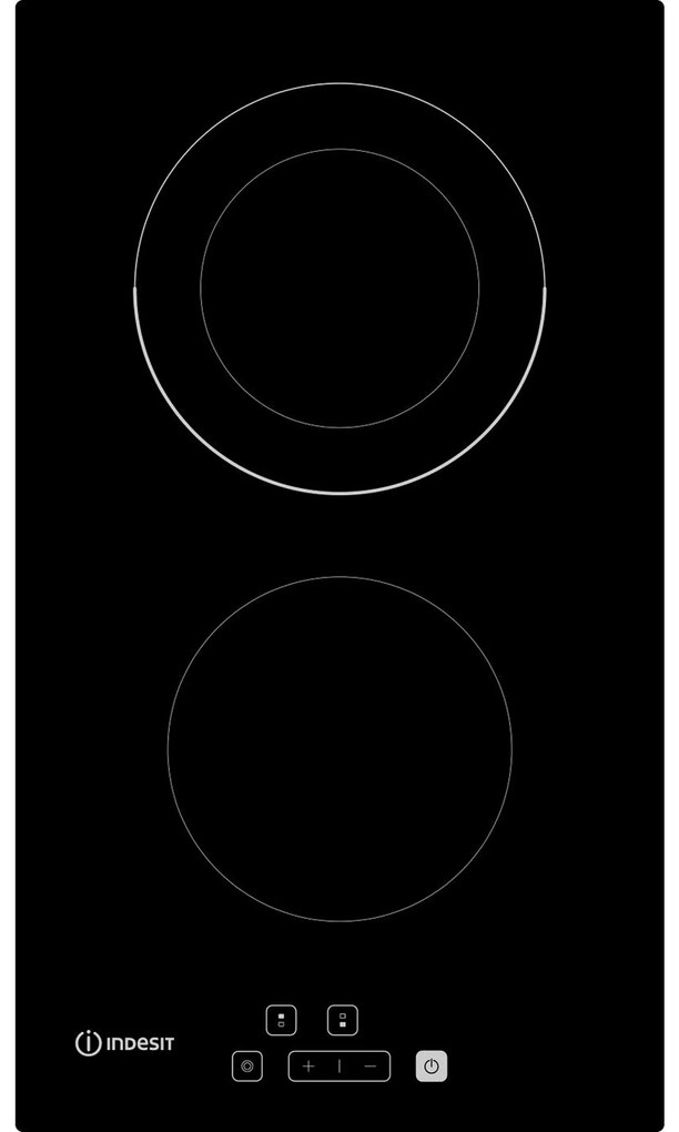 Indesit IRD 2030 B Domino Κεραμική Εστία Αυτόνομη 30x52εκ. Μαύρη