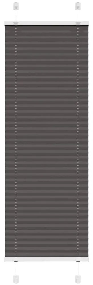 vidaXL Πλισέ περσίδα Μαύρο 45x100 cm Πλάτος υφάσματος 44,4 cm