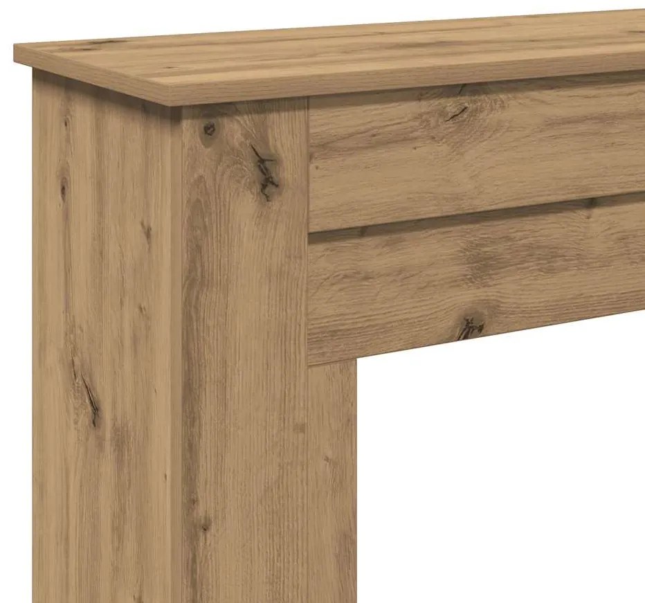 vidaXL Πλαίσιο Τζακιού Αρτισιανή Δρυς 90x30x90 εκ. από Επεξ. Ξύλο