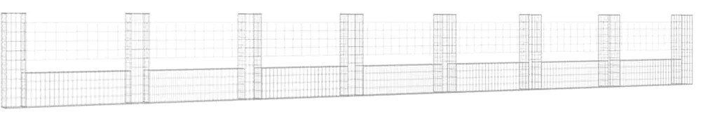 vidaXL Συρματοκιβώτια Στύλοι σε U Σχήμα 8 τεμ. 860x20x100 εκ Σιδερένια