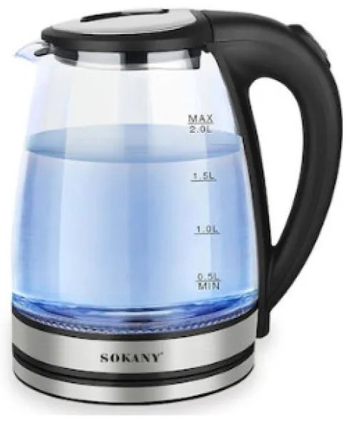 Sokany SK-1029 Βραστήρας 2lt 1500W Μαύρος
