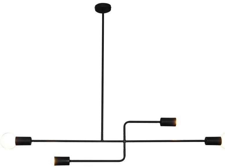 Κρεμαστό Φωτιστικό Οροφής 4xE27 G95 G45 LED Rodney Homelighting-77-3810-Μαύρο 77-3810