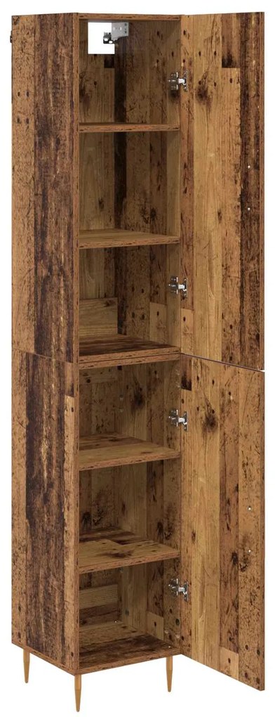 vidaXL Highboard 2 pcs Παλιό Ξύλο Επεξεργασμένο ξύλο