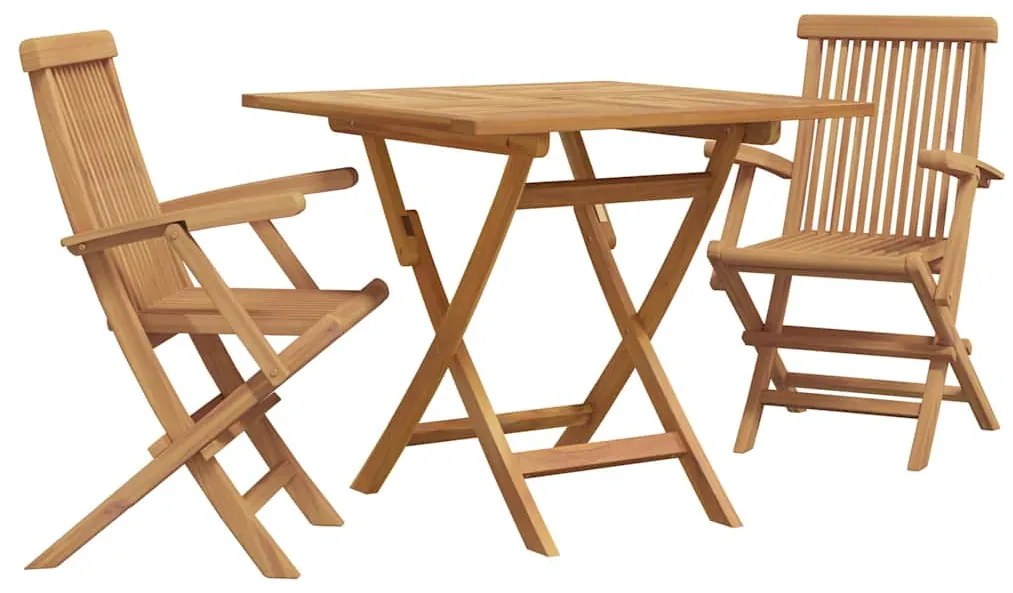vidaXL Σετ Τραπεζαρίας Κήπου 2 pcs Καφέ Μασίφ ξύλο teak
