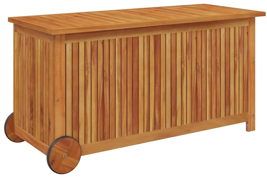 vidaXL Μπαούλο Αποθήκευσης Κήπου με Ρόδες 113x50x58 εκ. Μασίφ Ακακία