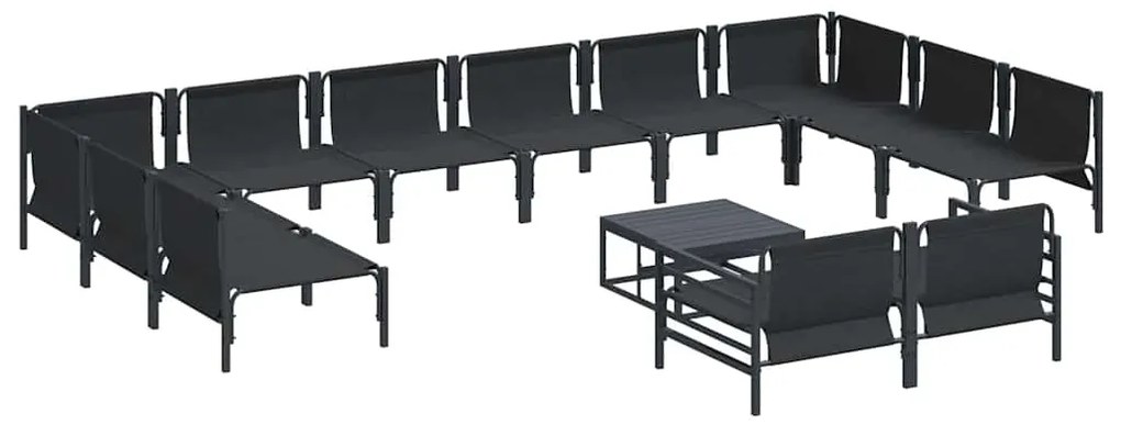 vidaXL Σετ Καναπέ Κήπου 13 pcs Ανθρακί Ατσάλι