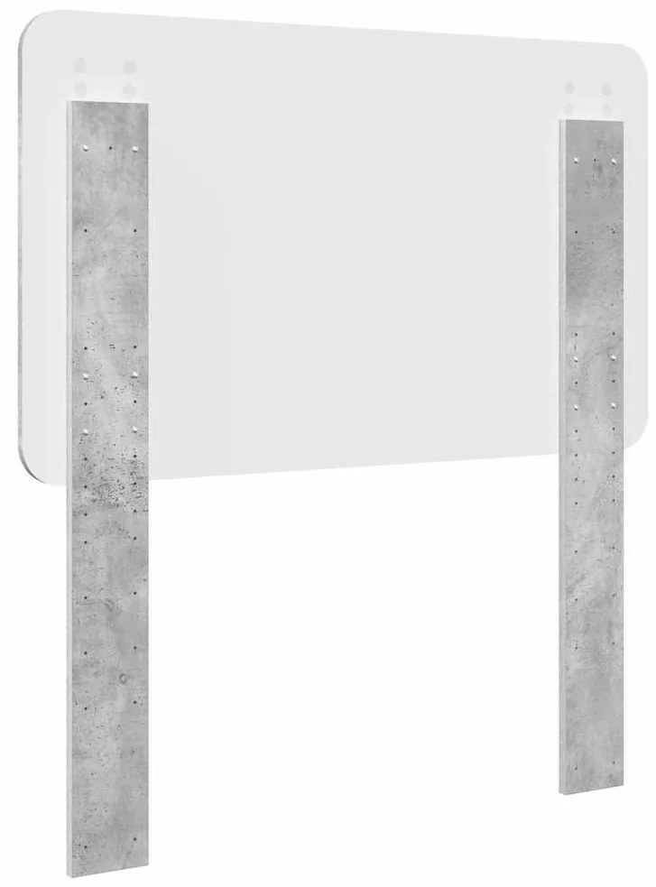 vidaXL Κεφαλάρι με κεφαλάρι Σκυρόδεμα Γκρι 100 cm Επεξεργασμένο ξύλο