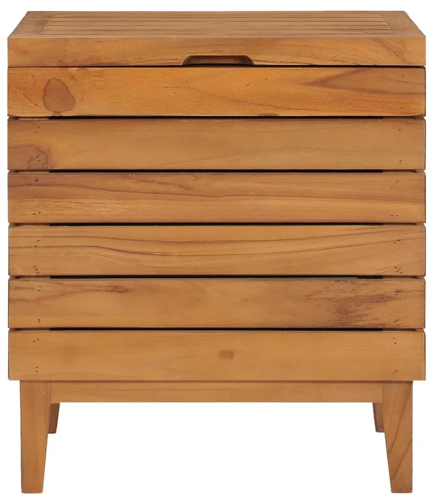 vidaXL Καλάθι Απλύτων 40 x 30 x 45 εκ. από Μασίφ Ξύλο Teak