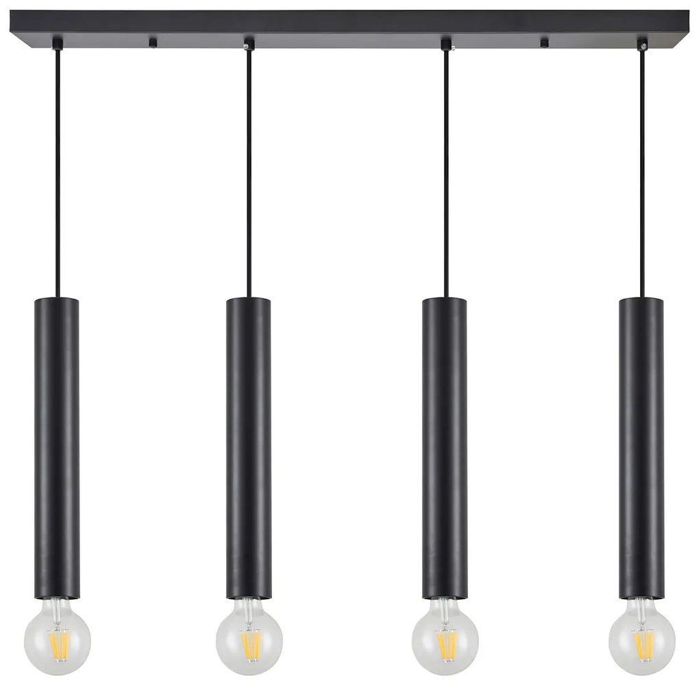 Φωτιστικό Οροφής Πολύφωτο Homelighting Adept Tube 77-8674 Black