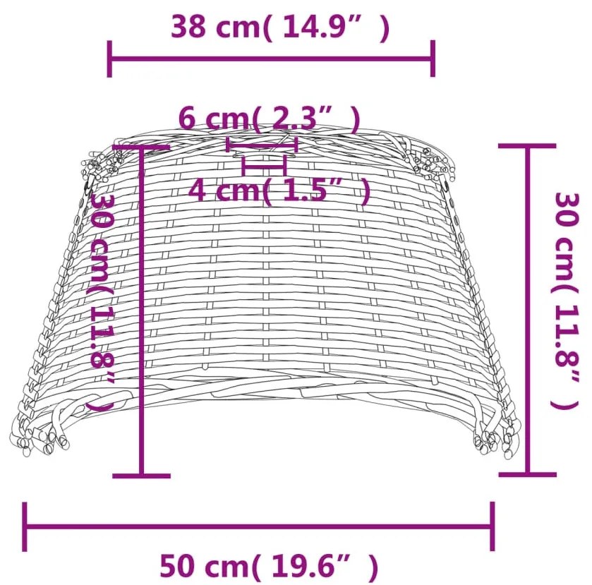 ΚΑΠΕΛΟ ΦΩΤΙΣΤΙΚΟΥ ΟΡΟΦΗΣ ΚΑΦΕ Ø50X30 ΕΚ. ΑΠΟ WICKER 364379