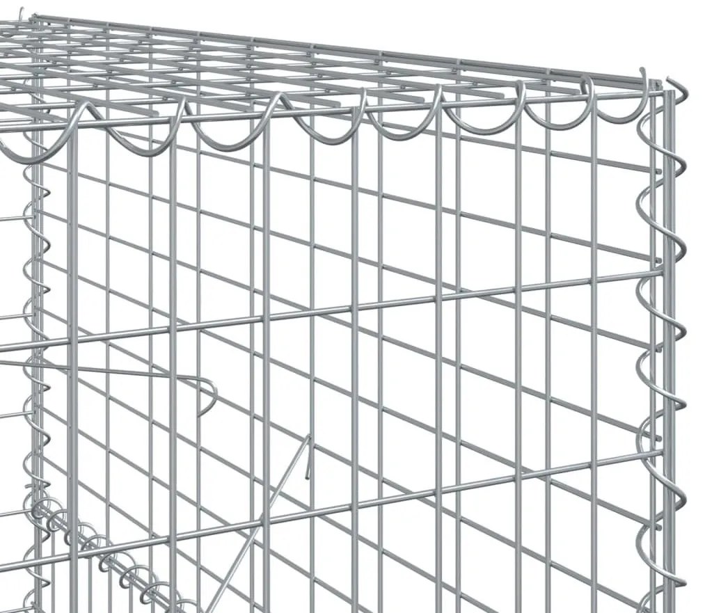 Συρματοκιβώτιο με Κάλυμμα 600x100x150 εκ. Γαλβανισμένο Χάλυβα - Ασήμι