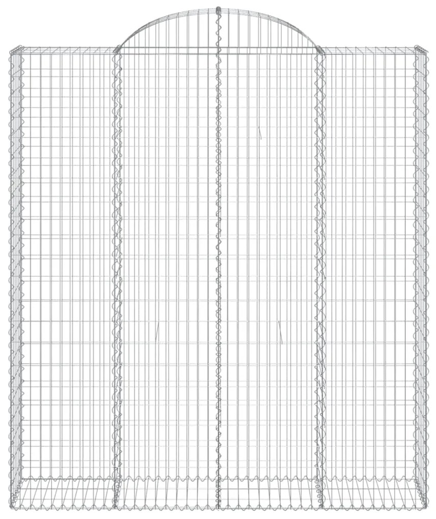 vidaXL Συρματοκιβώτια Τοξωτά 4 τεμ. 200x50x220/240 εκ. Γαλβαν. Ατσάλι