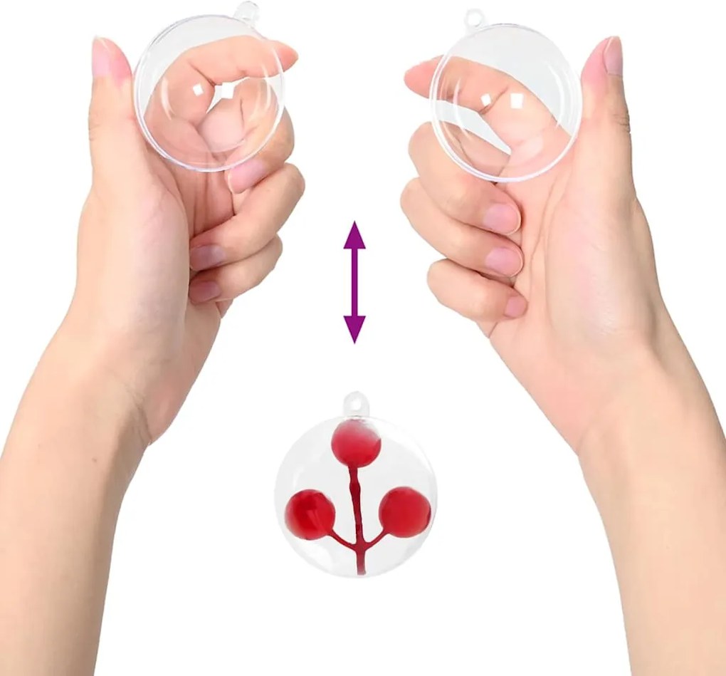 vidaXL Σετ Χριστουγεννιάτικων Στρογγυλών Μπαλίτσων 100 pcs Ø 8 εκ.