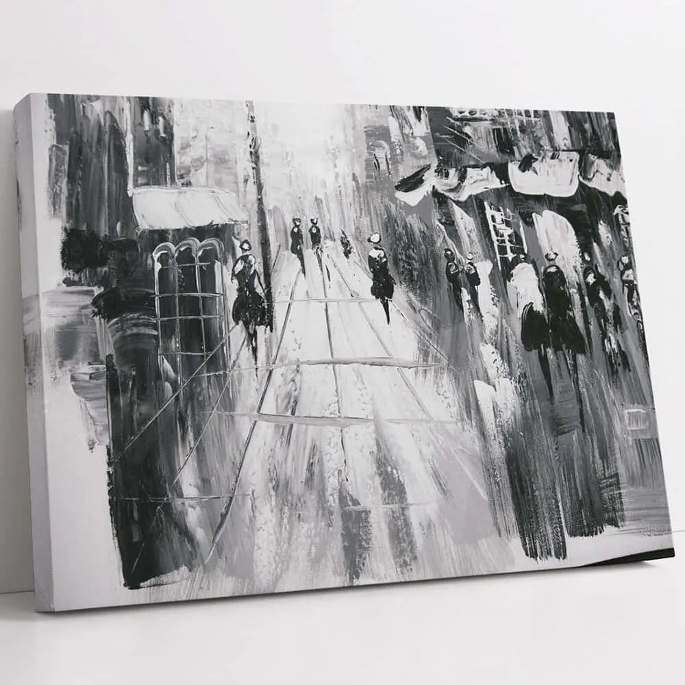 Πίνακας Καμβάς 651MRT1246 70x100cm Black-White Wallity Horizontal Καμβάς