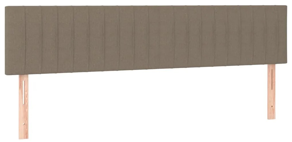 Κεφαλάρι Κρεβατιού LED Taupe 200x5x78/88 εκ. Υφασμάτινο 3121876