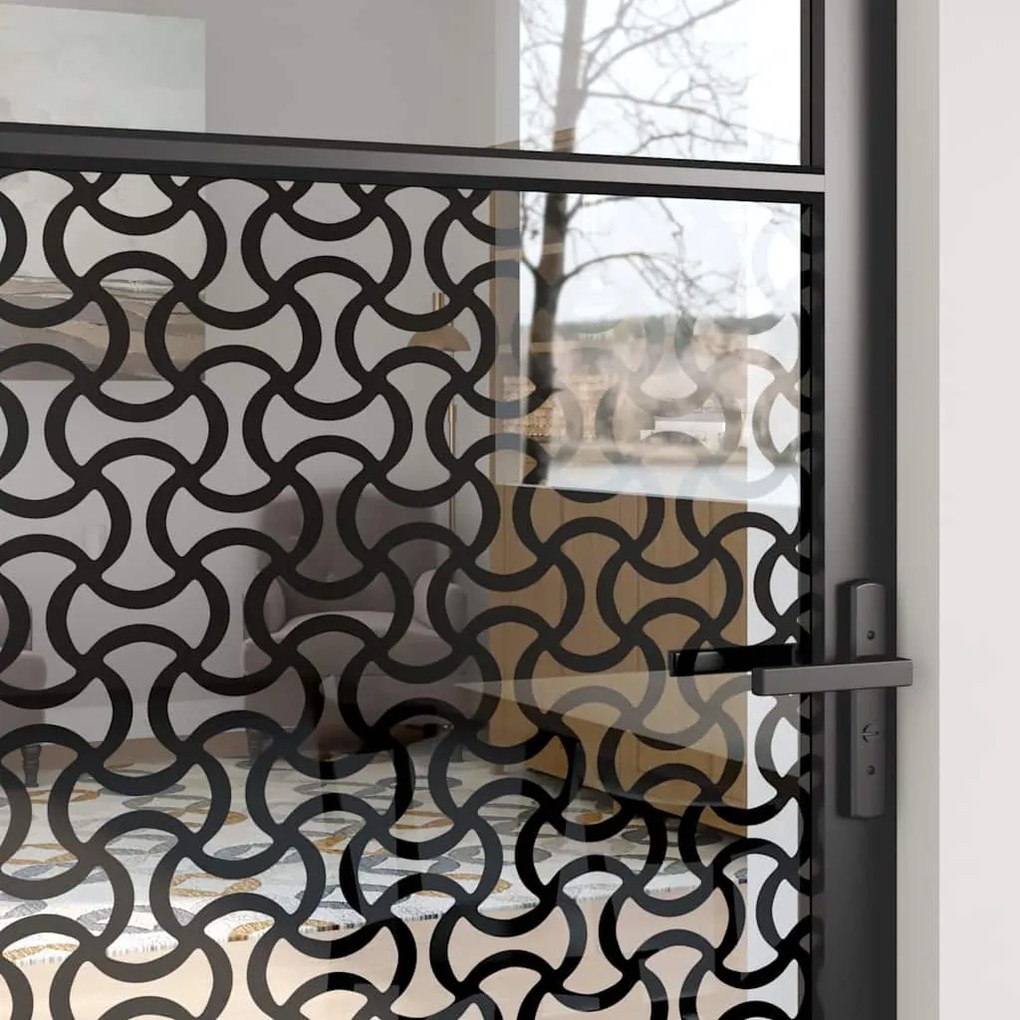 vidaXL Γυάλινη πόρτα Μαύρο 76 x 3.5 x 201.5 εκ Αλουμίνιο