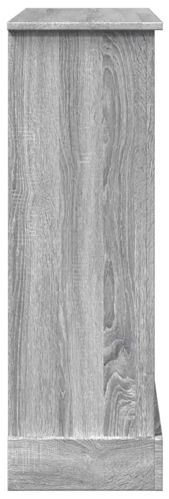 vidaXL Πλαίσιο Τζακιού Γκρι Sonoma 90x30x90 εκ. από Επεξ. Ξύλο