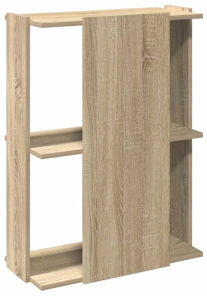 Βιβλιοθήκη 3 Επιπέδων Sonoma Δρυς 60x30x80 εκ. Επεξεργ. Ξύλο - Καφέ