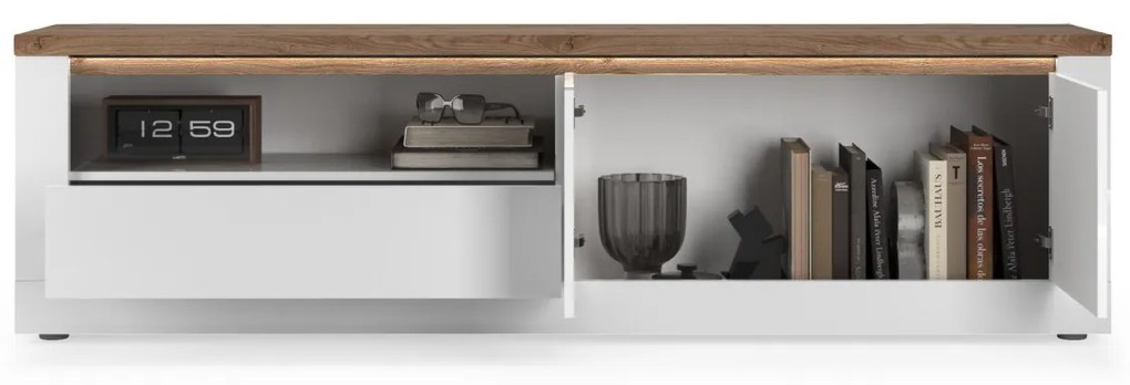 Έπιπλο Τηλεόρασης Ανθρακί Οξειδωμένο 121x43x57