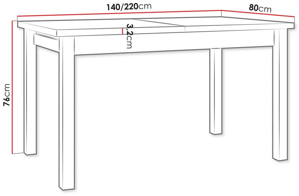 Τραπέζι Victorville 359, Grandson δρυς, Άσπρο, 76x80x140cm, 40 kg, Επιμήκυνση, Πλαστικοποιημένη μοριοσανίδα, Ξύλο | Epipla1.gr