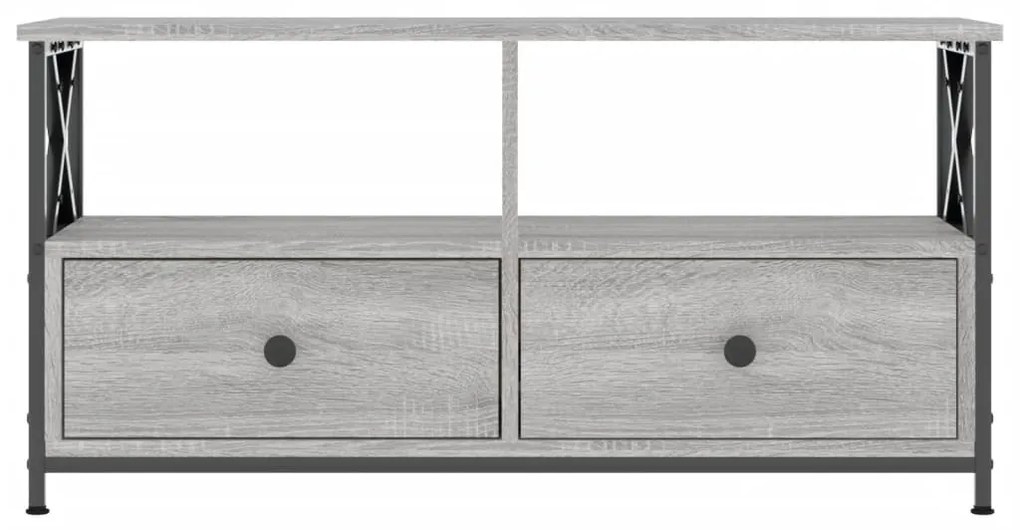 vidaXL Έπιπλο Τηλεόρασης Sonoma Γκρι 90x33x45 εκ. Επεξ. Ξύλο/Σίδερο