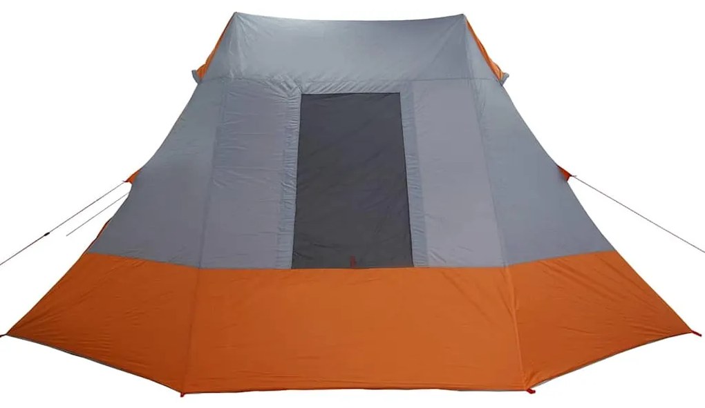 vidaXL Σκηνή Camping Γκρι και πορτοκαλί 482 x 360 x 227 εκ Πολυεστέρας