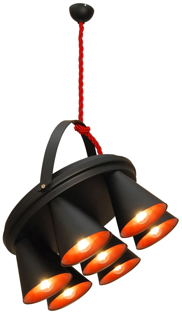 HL-3578-1A BRANDON BLACK & MAT COPPER PENDANT