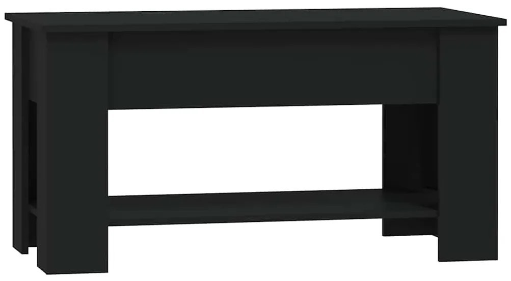 vidaXL Τραπεζάκι Σαλονιού Μαύρο 102x49x42 εκ. από Επεξεργασμένο Ξύλο