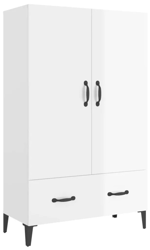 vidaXL Ντουλάπα Γυαλιστερό Λευκό 70x31x115 εκ. από Επεξεργασμένο Ξύλο