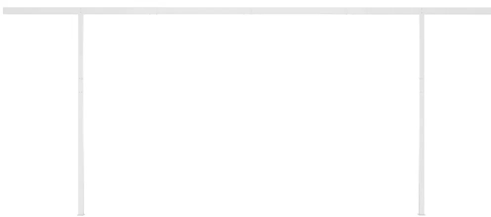 vidaXL Τέντα Αυτόματη με LED & Αισθητήρα Ανέμου Μπλε/Λευκό 6 x 3 μ.