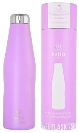 Estia Θερμός Παγούρι Travel Flask Save The Aegean 750ml Lavender Purple 01-9830