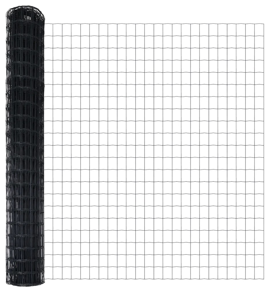 vidaXL Ευρωπαϊκός Γκρίζος Φράχτης 1,6 x 10 m Σίδηρος