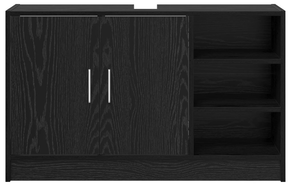 vidaXL ντουλάπι λεκάνης  Μαύρης Δρυς 90x29x55 εκ. Επεξεργασμένο Ξύλο