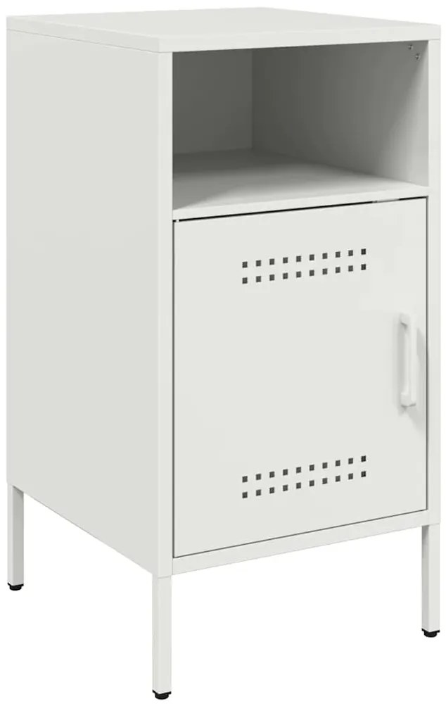 vidaXL Κομοδίνα 2 τεμ. Λευκά 36x39x68 εκ. από Χάλυβα