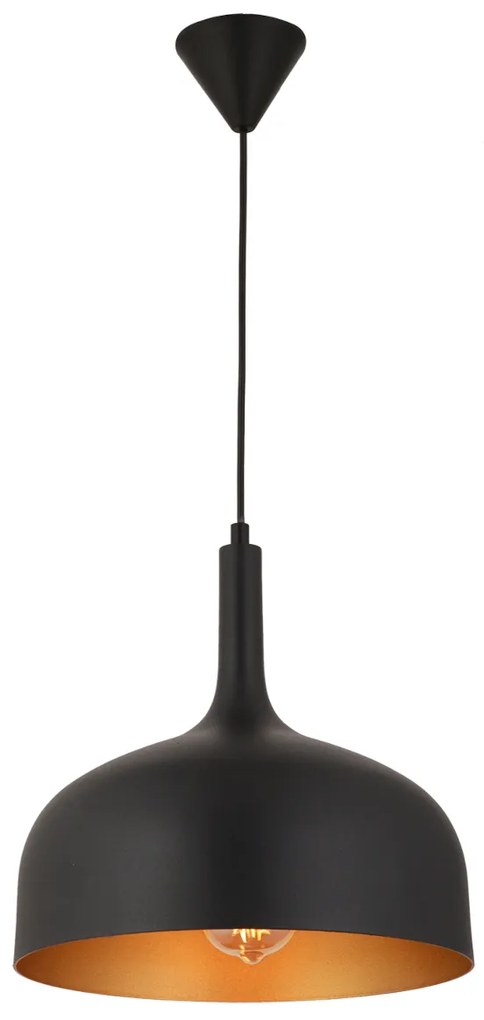Φωτιστικό Κρεμαστό ArteLibre TITU Μαύρο Μέταλλο 30x82cm-14780170