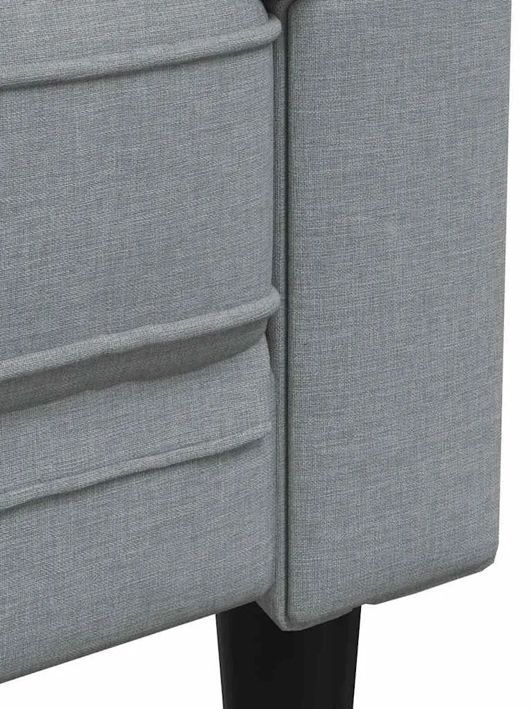 vidaXL Σετ Καναπέ Ανοιχτό γκρι ύφασμα