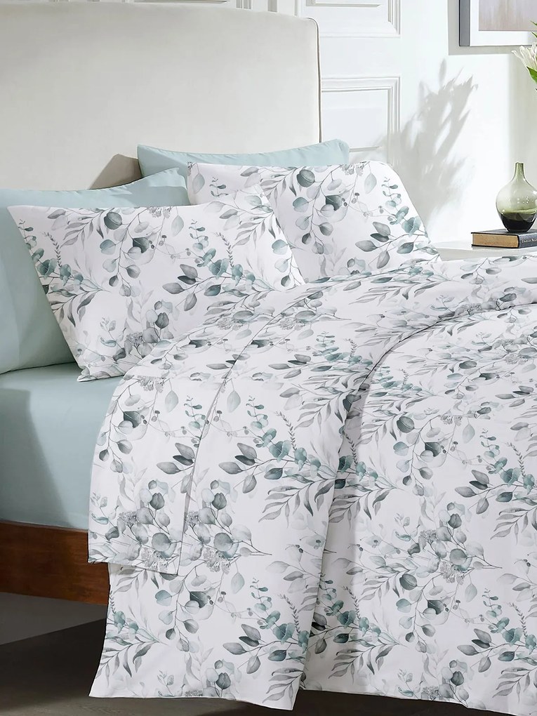 Σετ Σεντόνια Menta Εμπριμέ 560 Grey Διπλό (200x250)
