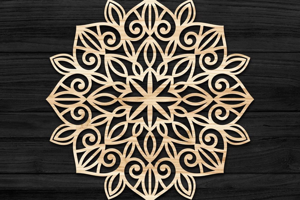Intra απο ξύλο plywood 3mm-4mm πάχος 3D Mandala για Cricut Δίασταση 30x30 cm INTRAFABR-74274379