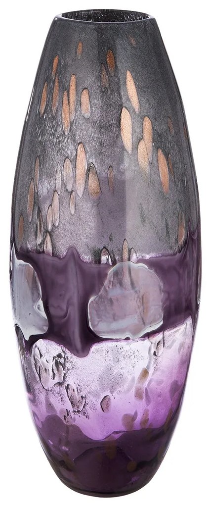 Glasart Βάζο "Feeling" Γυάλινο Γκρι Violet PU H. 42 cm D. 17 cm