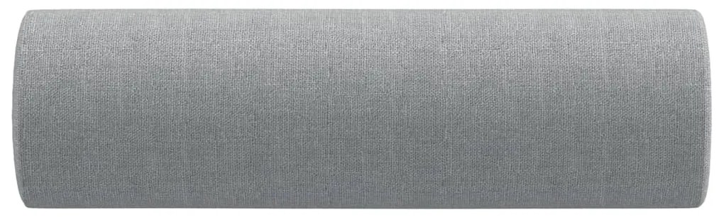 vidaXL Μαξιλάρια Διακοσμητικά 2 τεμ. Αν. Γκρι Ø15 x 50 εκ. Υφασμάτινα