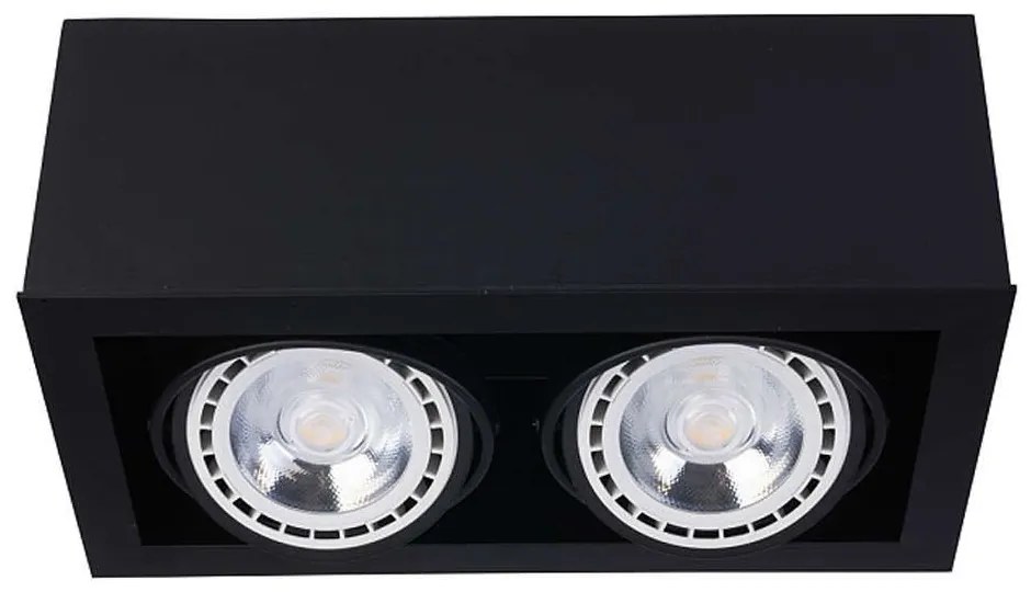 Φωτιστικό Οροφής - Σποτ Box 9470 2xGU10 15W Black Nowodvorski Μέταλλο,Ξύλο
