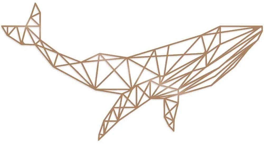 Διακοσμητικό Τοίχου Whale 891TNL1442 56x31cm Copper Wallity Μέταλλο