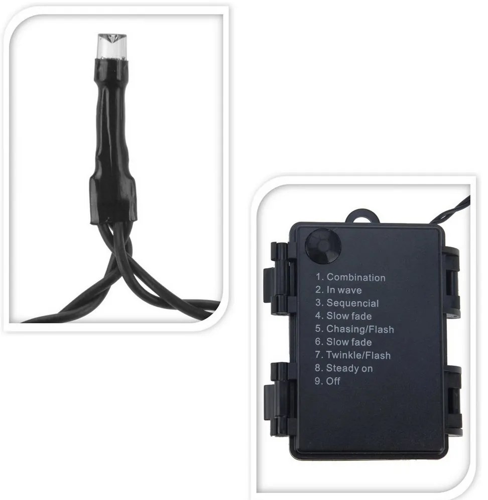 Γιρλάντα Φωτισμού LED AX8415220 Λευκό Μαύρο Θερμό Λευκό 7 m