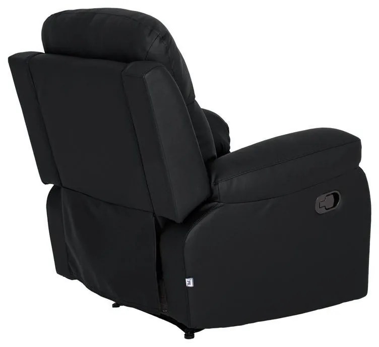 Πολυθρόνα Relax Chicago 1114 Fylliana Μαύρο Τεχνόδερμα 97x90x100 εκ. 97x90x100 εκ.