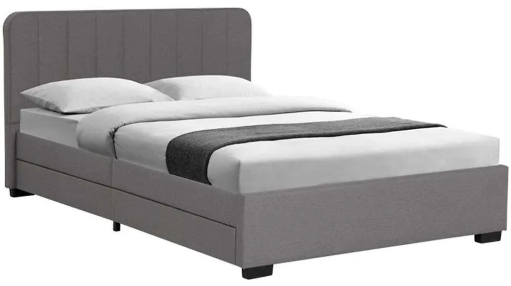 Κρεβάτι Veloty (Για Στρώμα 150x200cm) 234-000014 212,5x170x92cm Anthracite Double