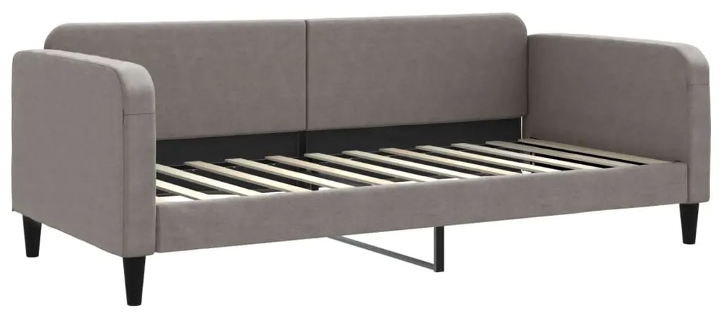 vidaXL Καναπές Κρεβάτι Συρόμενος Taupe 90x200 εκ. Ύφασμα &amp; Συρτάρια